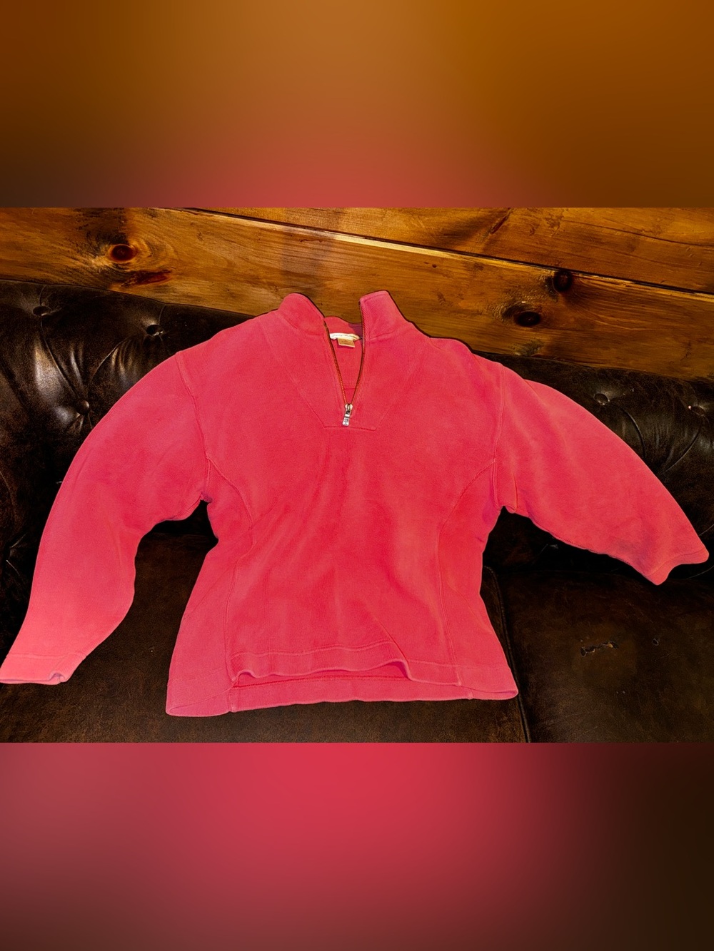Tommy Bahama Pink Quarter Zip Pullover Sweatshirt Women’s M